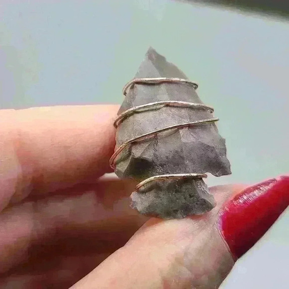Vintage handmade authentic arrowhead wire ring size 6 - Picture 1 of 15